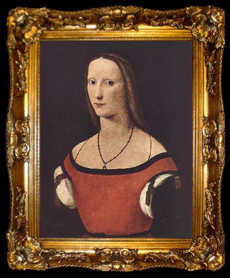 framed  COSTA, Lorenzo Portrait of a Woman  dfgdf, ta009-2